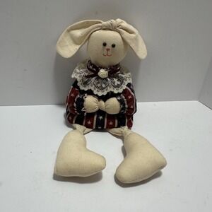 Vintage Bunny Doll Decorative Easter‎ 4th Of July 10" Girly Decor Piece